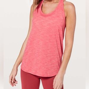Lululemon Essential Tank Heathered Glossy with Slight Stripes